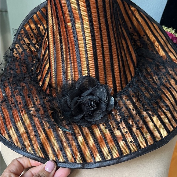 Kids Witch Costume with Hat - Black and Orange - Picture 5 of 5